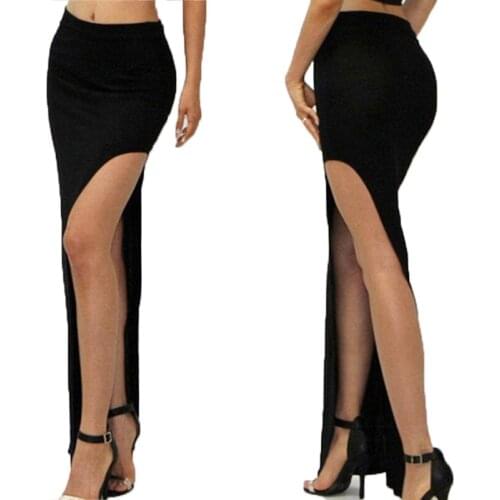 2021 Women Side Split Sexy Skirts Ladies Long Skirts Spring Summer Women Casual Slim Pencil Skirts 5 Colors 846650