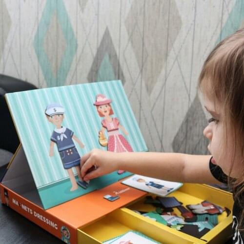 3D Puzzles Magnetic Dressing Puzzle Games Eduactional Toys For Kids Funny Magnets Change Clothes Borad For Children