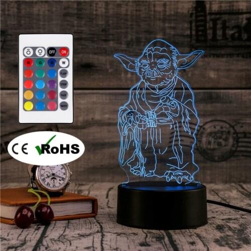 3D Led Novety Lighting Creative Gift Night Light Table Lamp Led Home Bedside Light Corridor Hotel Party Atmosphere Lights