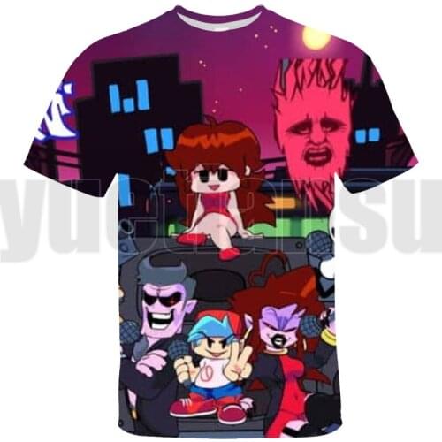 Anime Camiseta Masculina T Shirts Friday Night Funkin 3d Print Women Fashion Tshirts Boys Girls Streetwear Kids Funny Tops Tees