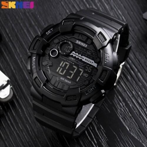 SKMEI Fashion Double Time Multifunction Digital Watch Men Swimming Waterproof Outdoor Sport Dress LED Digital Men Wristwatches
