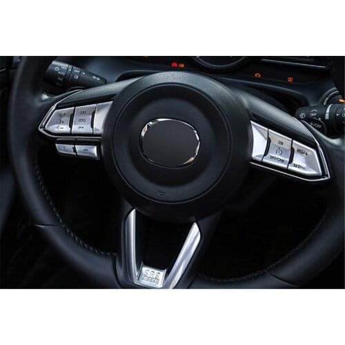 Auto steering wheel cover,steer wheel decoration trim for Mazda cx-30 2020 2021, ABS chrome,auto accessories
