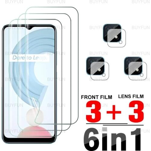 For Realme C21 6.5'' Front Hydrogel Soft Film 6in1 for realme realmi 8 7 pro c11 2021 c25 realmi gt neo camera screen protector