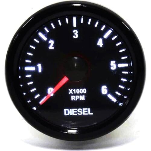 0-6000 RPM Electrical Tachometer Gauge 52mm For Diesel Motor Engine