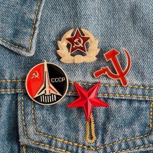 CCCP Enamel Pin Custom Cold War Badge USSR Brooches for Bag Lapel pin Buckle Vintage Jewelry Gift for Military Fans Friend