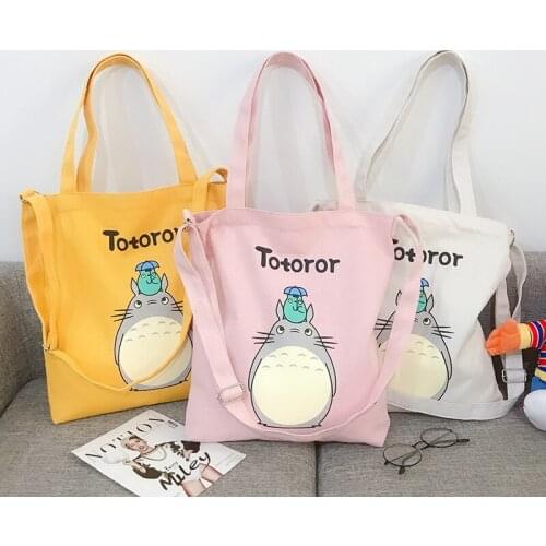 PURFAY Canvas Capacity Women Shoulder Bag Totoror Cotton Tote Shopper Bag Eco Reusable Shopping Bag Handbag Cloth Messenger Bag