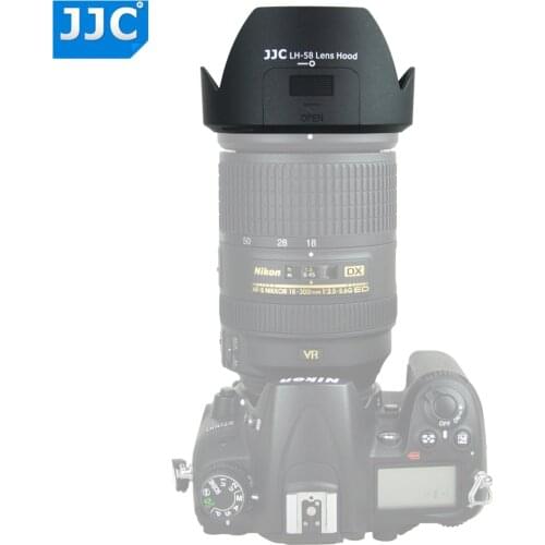 JJC Reversible Lens Hood for Nikon AF-S DX NIKKOR 18-300mm f/3.5-5.6G ED VR Lens With CPL ND Filters Adjust Window Replace HB-58