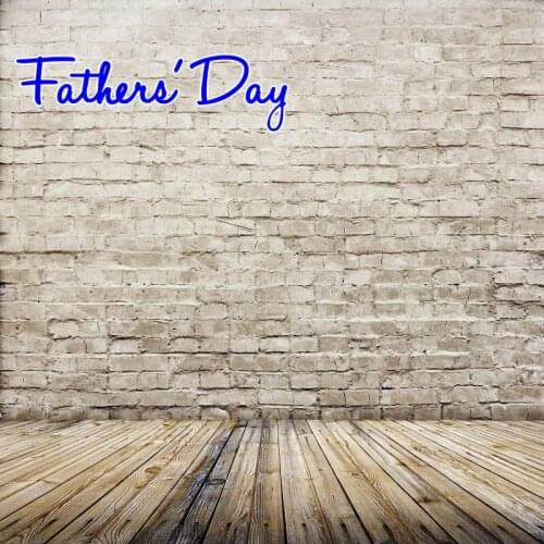 Love My Dad Gray Brick Wall Planks Backdrop Fathers Day Party Decor Background Photo Booth Studio Props