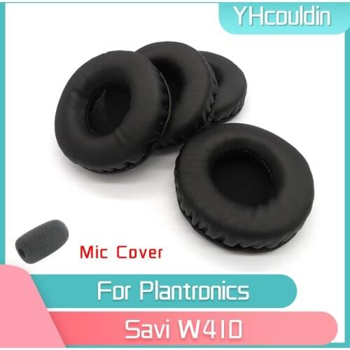 YHcouldin Earpads For Plantronics Savi W410 Headphone Accessaries Replacement Wrinkled Leather
