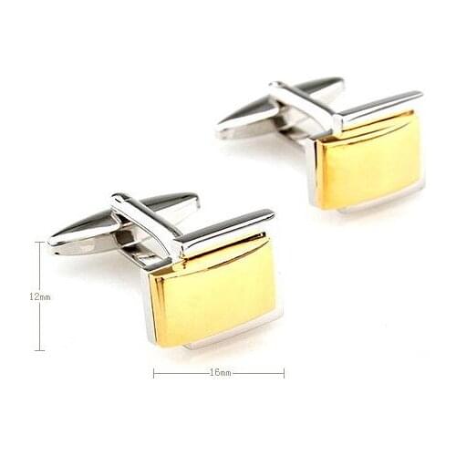 WholeSale 30pairs/lot Glossy Silver Golden Rectangle Cufflinks Wedding Cufflinks for Men Retro Exquisite Luxury Business Gifts