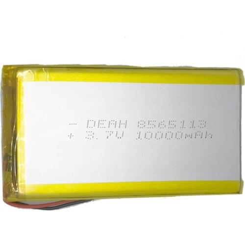 Original size Battery 10000mAh 8565113 Battery for Tablet DVD GPS Medical Device PDA E-book Battery