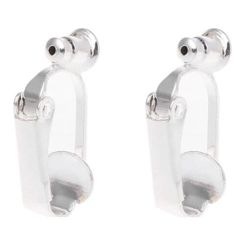 1 Pair Earrings Adapter Stud Ear Clips Converter For Non-pierced People Clip On Metal Component DIY Jewelry Making Tool Findings