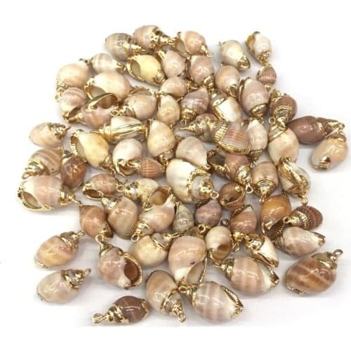 5Pcs Natural Sea Shell Conch Charms Boho Pendants Handmade Women Necklace for Jewelry Making DIY Accessories