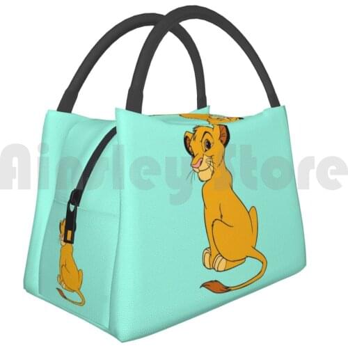Portable Insulation Bag Simba Smiling Timon Pumba Pumbaa Simba Face Rafiki Shenzi Hyena Lion King