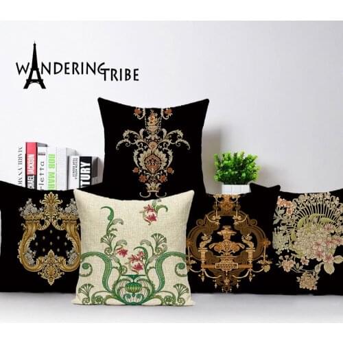 Shabby Chic Cushion Cover Plant Decor Pillowcase Polyester Vintage FloralDecorate Pillows Cases Parlour Sofa Cushions Cojines