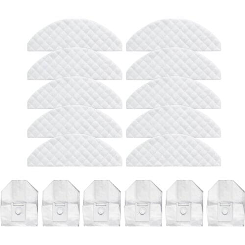 16Pcs for Roidmi EVE Plus Robot Vacuum Cleaner Dust Bag Disposable Mop Cloth Cleaning Replacement Parts