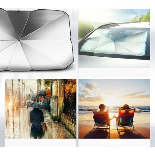 Car Sunshade Cover Interior Front Window Sun Shade Cover UV Protector Sun Blind Umbrella SUV Sedan Windshield Accessories