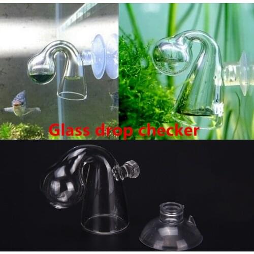 Glass CO2 Drop Checker Carbon Dioxide PH Ball Long Term Indicator Monitor Tester Fish Tank Water Live Moss Plant Aquarium Notes