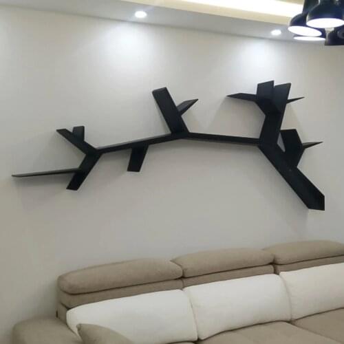 TB100201 Tree-shaped bookshelf solid wood bookshelf creative study elm bookshelf white oak bookshelf wall storage shelf