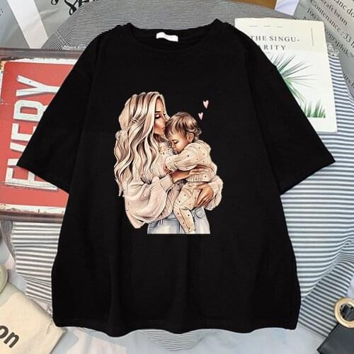 Women casual clothing Printed Female Love T Shirt Beautiful Mother Tshirts femme Streetwear Loose Clothed Ladies tops drop ship