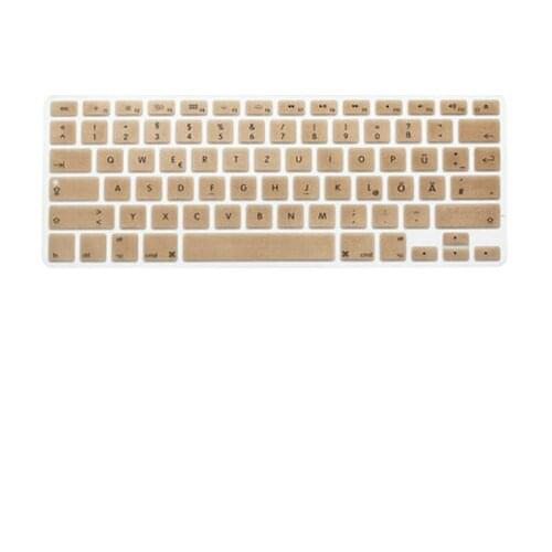 10 X Metallic Gold German UK Silicone Keyboard Cover Skin Protector for MacBook Pro air 13 15" 17" Air 13 with Retina Display