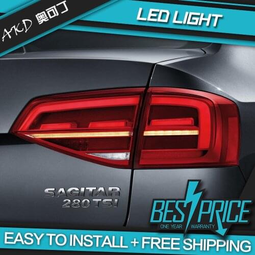 AKD tuning cars Tail lights For VW Jetta MK7 Taillights LED DRL Running lights Fog lights angel eyes Rear parking lights