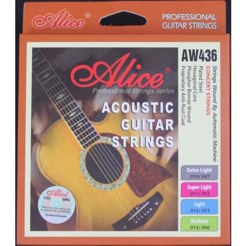 Alice AW436-SL Super Light Hexagonal Core Phosphor Bronze Acoustic Guitar Strings