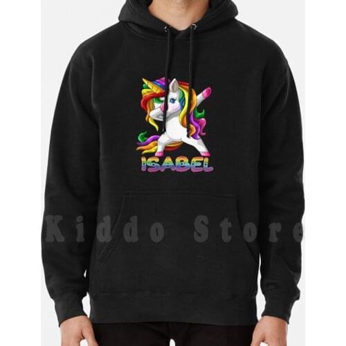 Isabel Name Rainbow Text-Isabel Dabbing Unicorn Gift For Isabel hoodie long sleeve Isabel Isabel Dabbing Unicorn