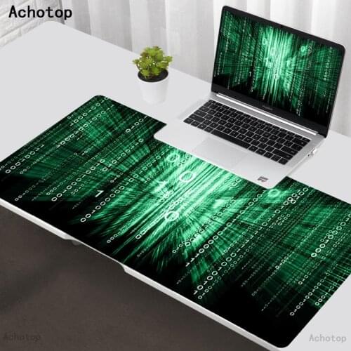 Mouse Pad Gamer Gaming Mousepad xxl 900x400 Rubber Big Matrix Binary Code Computer Keyboard Mats Laptop Pad Play Mat For CSGO