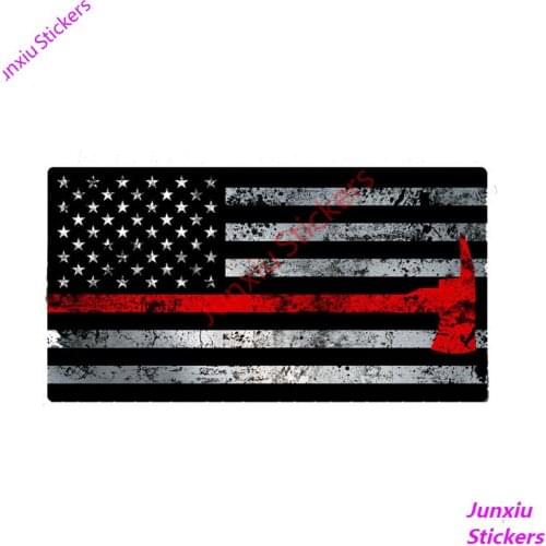 Creative decals Firefighter Car Stickers Funny Scratch-Proof Exterior for Bumper Window Laptop Waterproof Accessories KK16*8cm