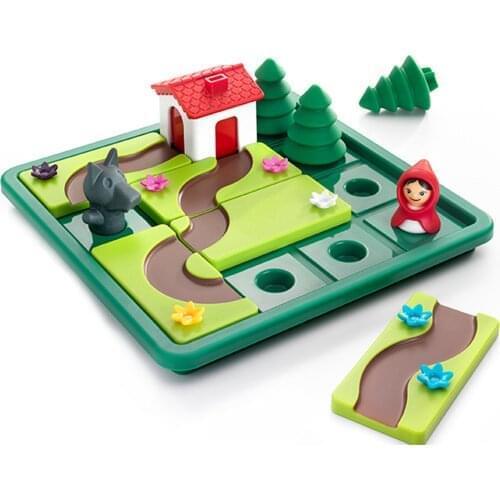 Montessori Cartoon Little Red Riding Hood Parent-child Puzzle Early Educational Intellectual Logic Thinking Board Game Toys Gift