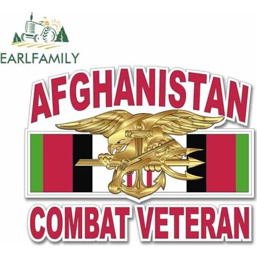 EARLFAMILY 13cm X 12.6cm For Afghanistan Combat Veteran Car Stickers Decals Anime Occlusion Scratch Creative SUV Decoration