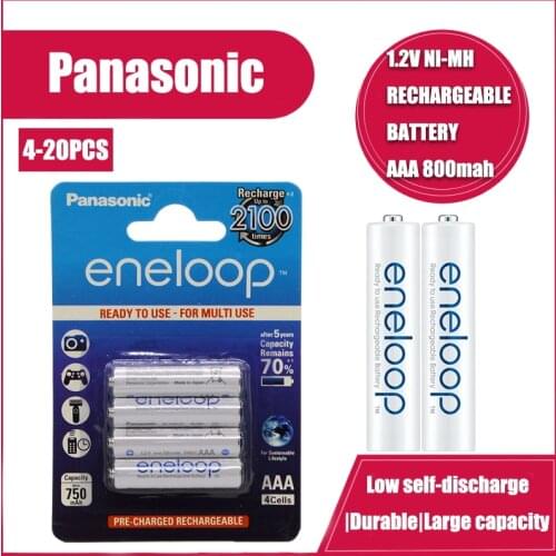 New Panasonic Eneloop 800mAh AAA 1.2V NI-MH Rechargeable Batteries For Electric Toys Flashlight Camera Pre-Charged Battery
