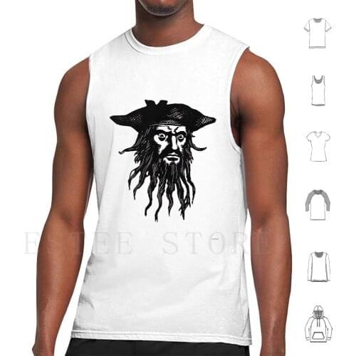 The Pirate Tank Tops Vest Sleeveless Pirate Evil Mean Eyes Head Face