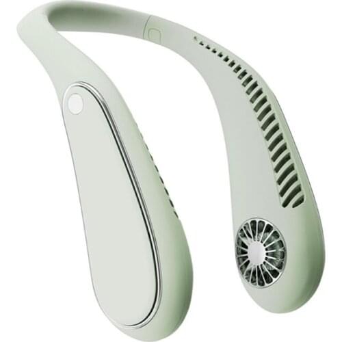 Portable Hands Free Neck Fan 360° Lazy Neckband Fan USB Rechargeable Battery Operated Hanging Personal Fan 3 Wind Speeds
