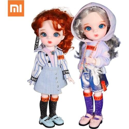 Xiaomi DBS Lifelike Baby Rubber Dolls Toys Gorgeous Modeling Whole Body Joints Movable 28cm Christmas Surprice Girl Gifts Doll