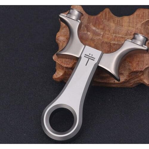 New Titanium Alloy Shooting Powerful Slingshot Precision Movable Bow Head Hunting Slingshot Flat Leather Shooting Catapult
