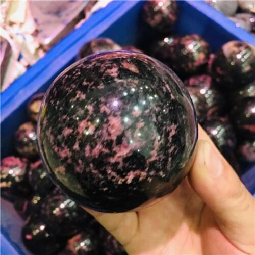 Natural rose stone ball crystal home decoration