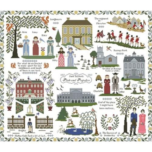 Pride and Prejudice patterns Counted Cross Stitch 11CT 14CT 18CT DIY Chinese Cross Stitch Kits Embroidery Needlework Sets