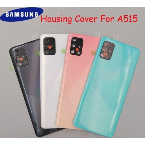Back Housing Cover For Samsung A51 5G Rear Door Battery Case Replacement Parts For Galaxy A515 A515F With Camera Frame Lens+Logo