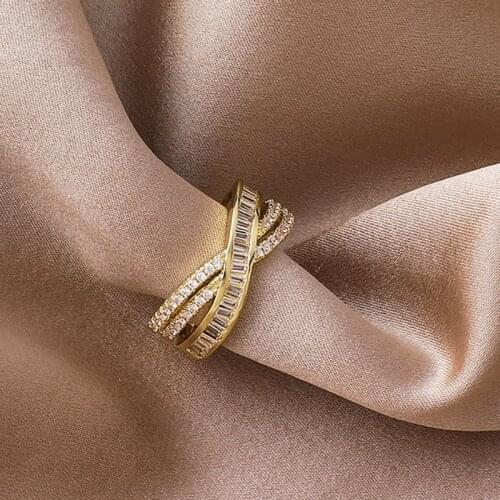 New Twist Ethnic Style Women Finger Rings With Zirconia Stone Micro Paved Surprise Gift For Women Trendy Jewelry Rings