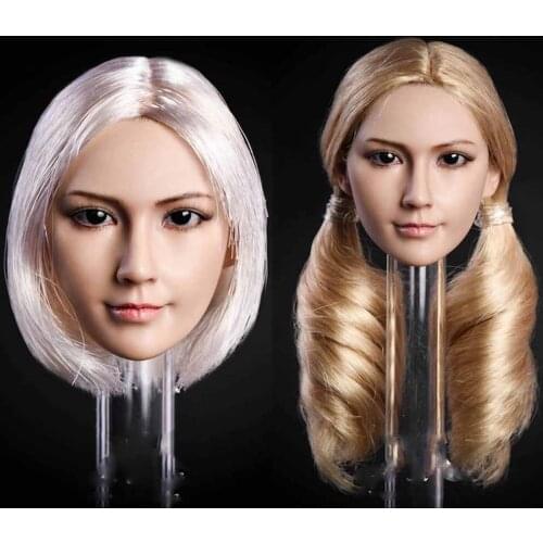 1/6 Asian Golden, Red, Black Hair, Female Head Model, 12-inch Female Body, Characters, Dolls, Gifts, Toys Series