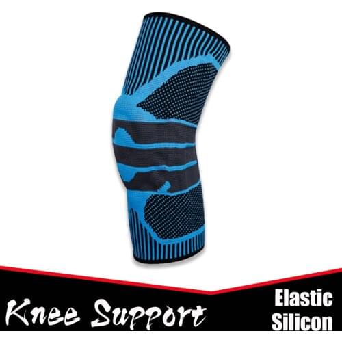 1pcs Elastic Silicon Knee Pads Support Patella Brace Kneepad for Fitness Gear Volleyball Football Basketball Sport Protector