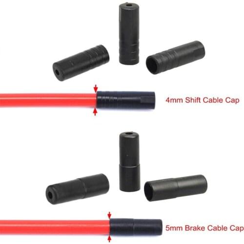 100Pcs MTB Bike Bicycle Shift/Brake Cap 4/5mm Plastic Cable Caps Brake Gear Outer Cable End Caps Tips Crimps Bicycle Cable Cover