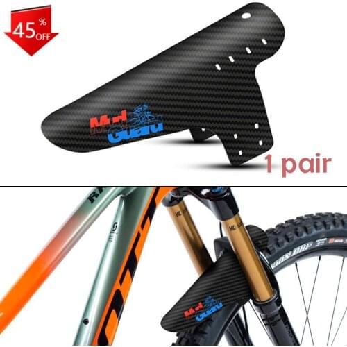 2pcs Mountain Bike Accessories Mudguard 3D Carbon Fiber Twill Cycling Mtb Fenders Rear Mud Guard Wings for Road Bicycle Goods