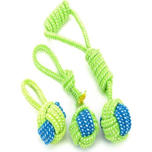 3pcs/lot Dog toy dog bite rope cotton, rope grinding tooth knot,toy ball. Small dog toy