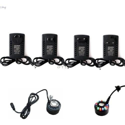 AC 100-240V To DC 24V 1A Adapter US/EU/AU/UK Plug For Ultrasonic Mist Maker