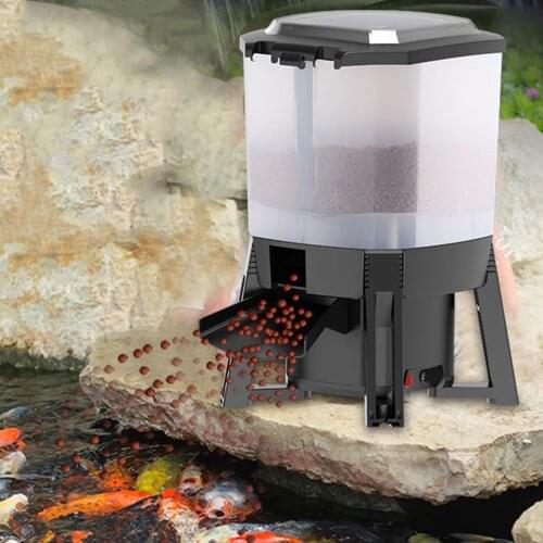 Adjustable Solar Automatic Aquarium Feeder Timed Fish Tank Pond Digital Food Dispenser 6L Large Capacity