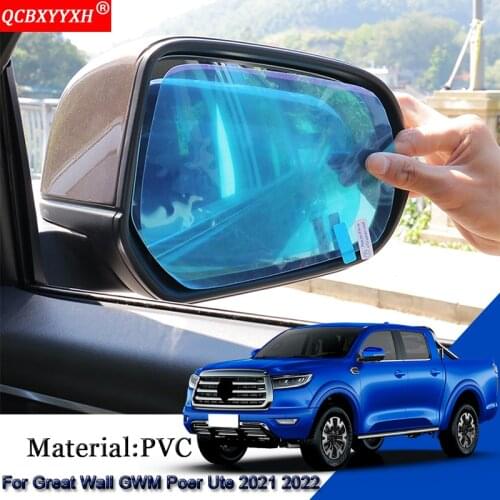 Car Anti Fog Window Clear Film Rearview Mirror Film Waterproof Stickers Accessories For Great Wall Cannon GWM Poer Ute 2021 2022