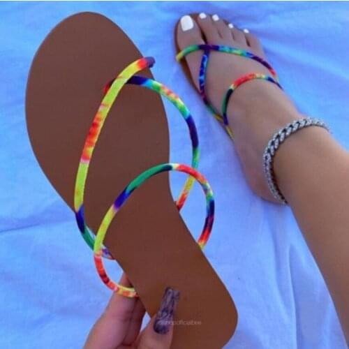 Large Toe Womens Shoes Flat Sandals Beach Slippers Fashion Summer New Beach Slide Flip Flops Beach Shoes